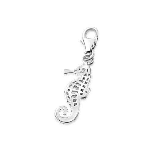 Sterling Silver Flat Seahorse Charm
