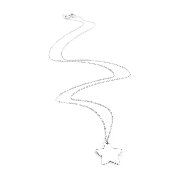 Sterling Silver Flat Star Pendant