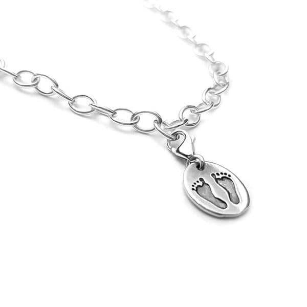Sterling Silver Foot Print Charm