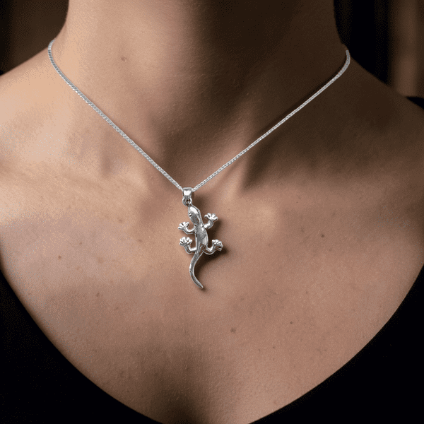 Sterling Silver Gecko Pendant