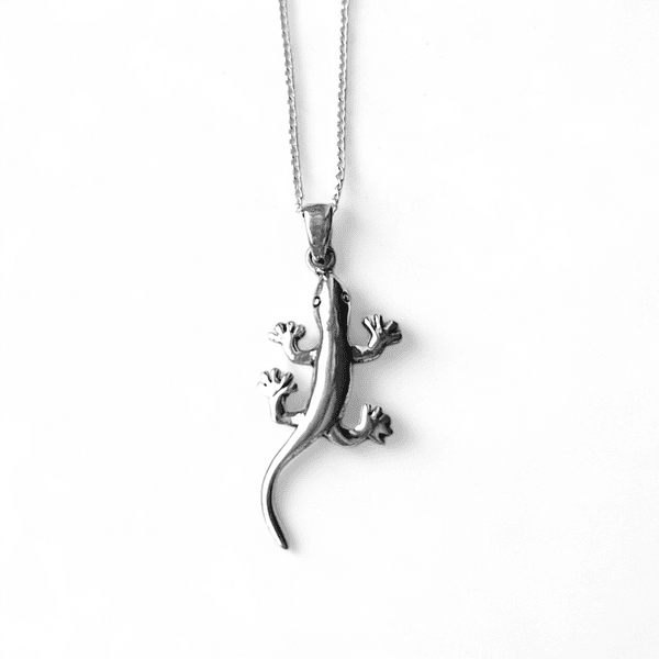 Sterling Silver Gecko Pendant