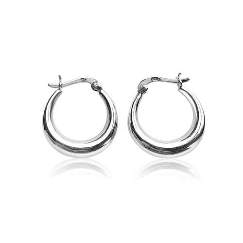 Sterling Silver Heavy Creole Earrings