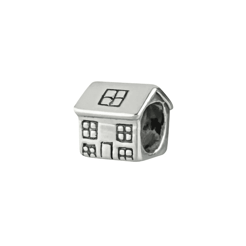 Sterling Silver House Charm Bead