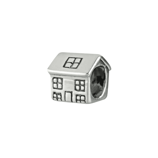 Sterling Silver House Charm Bead