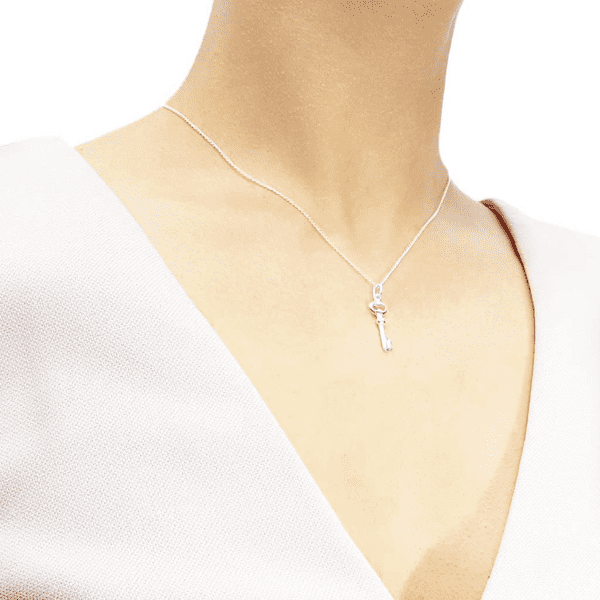 Sterling Silver Key Pendant