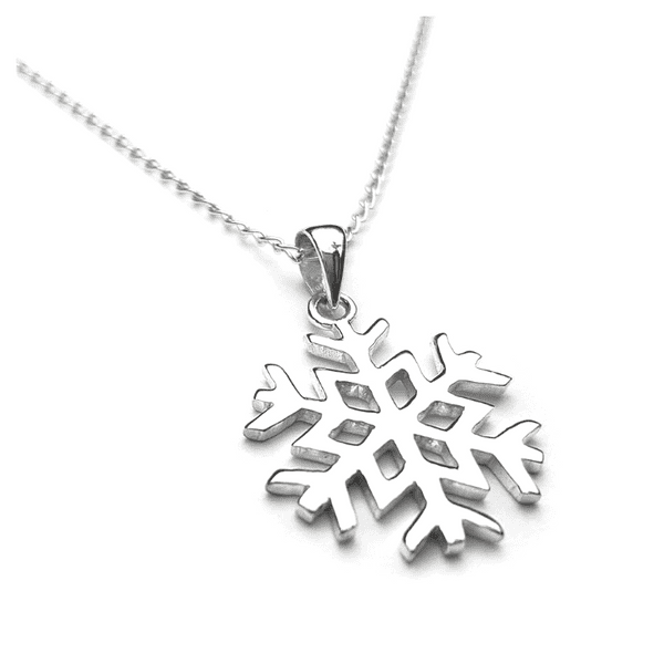 Sterling Silver Large Snowflake Pendant