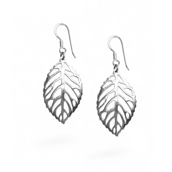 Sterling Silver Leaf Earrings