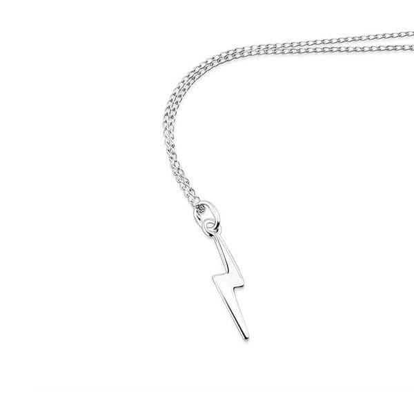 Sterling Silver Lightning Bolt Necklace