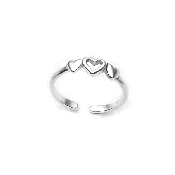 Sterling Silver Little Hearts Ring