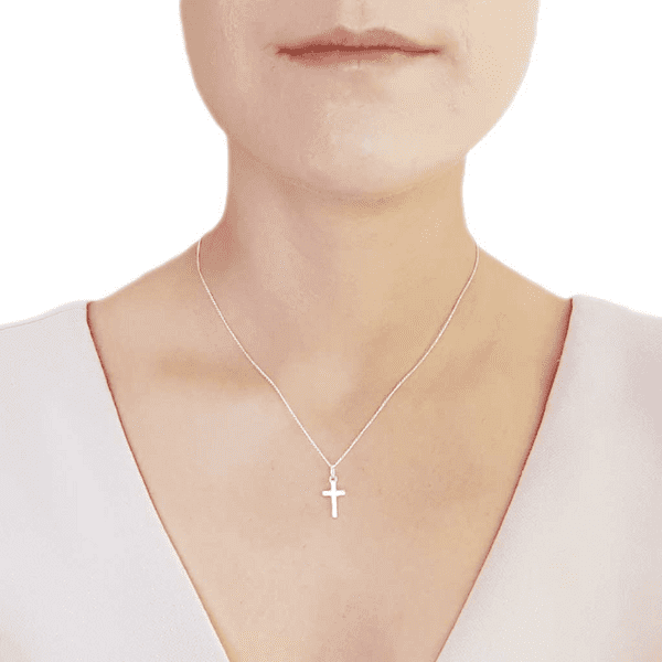 Sterling Silver Medium Plain Cross