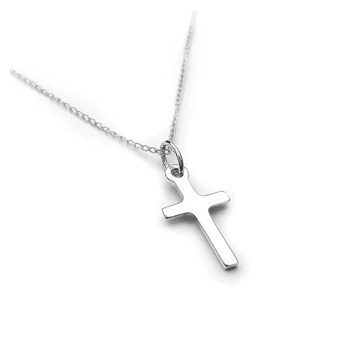 Sterling Silver Medium Plain Cross