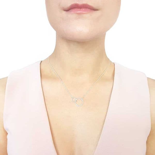 Sterling Silver Mother Daughter Necklace