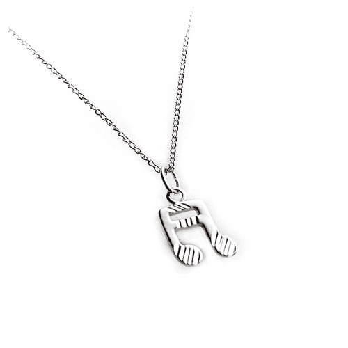 Sterling Silver Musical Note Pendant