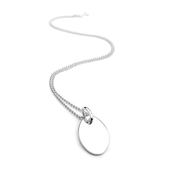 Sterling Silver Oval Pendant