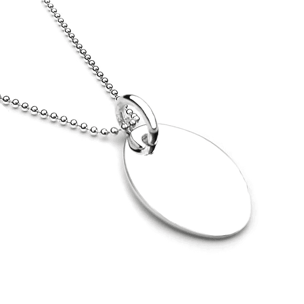 Sterling Silver Oval Pendant