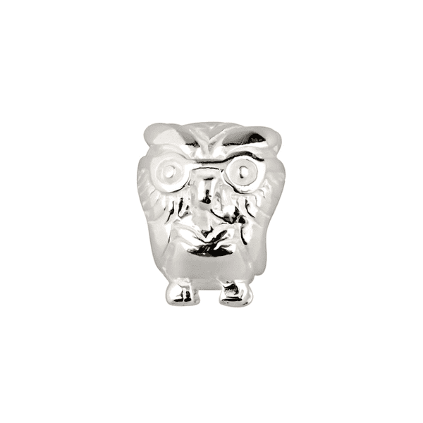Sterling Silver Owl Charm Bead