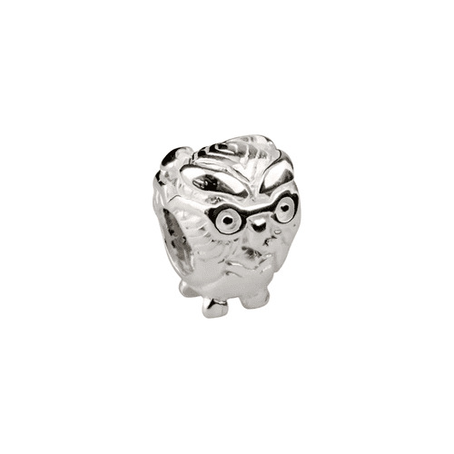 Sterling Silver Owl Charm Bead