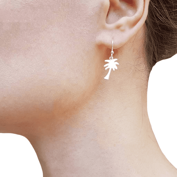 Sterling Silver Palm Earrings