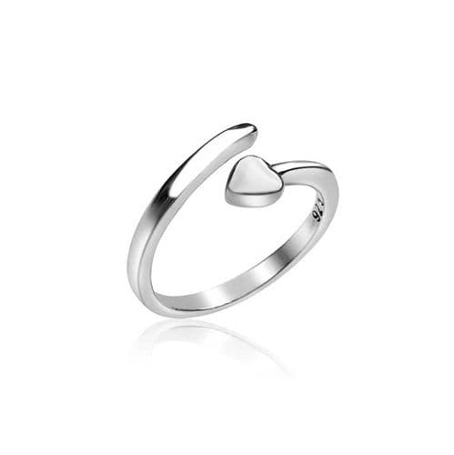 Sterling Silver Pointed Heart Ring