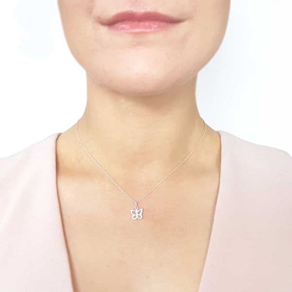 Sterling Silver Small Butterfly Pendant