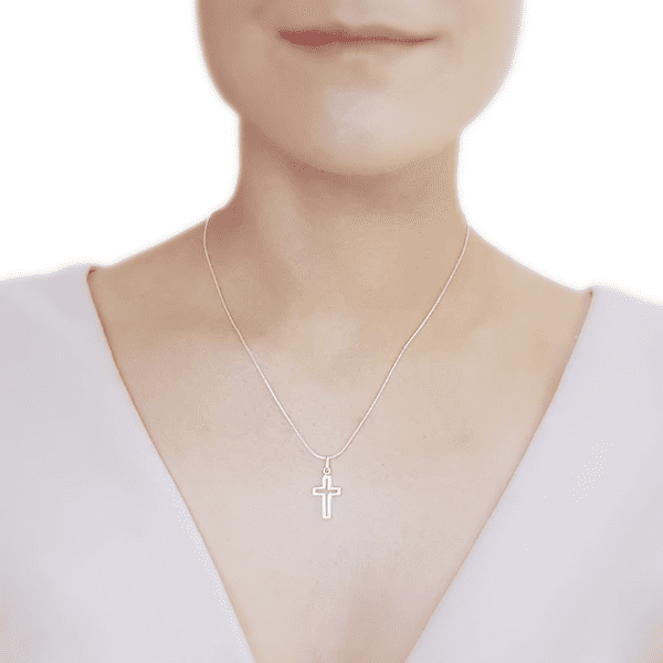 Sterling Silver Small Cut-Out Cross Pendant