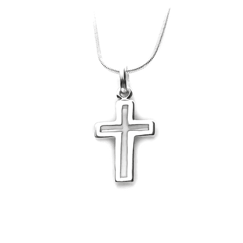 Sterling Silver Small Cut-Out Cross Pendant