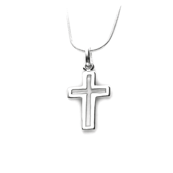 Sterling Silver Small Cut-Out Cross Pendant