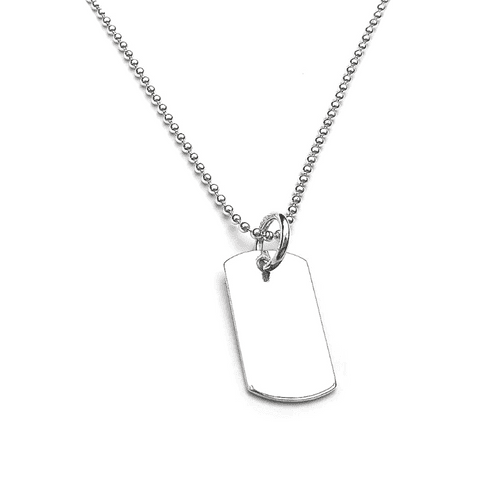 Sterling Silver Small Dog Tag