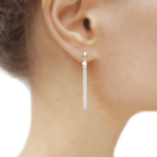 Sterling Silver Small Tassel Earrings