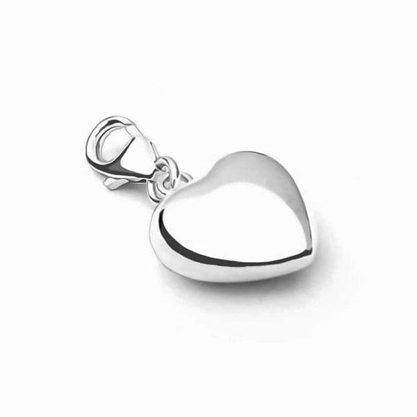 Sterling Silver Soffiato Heart Charm