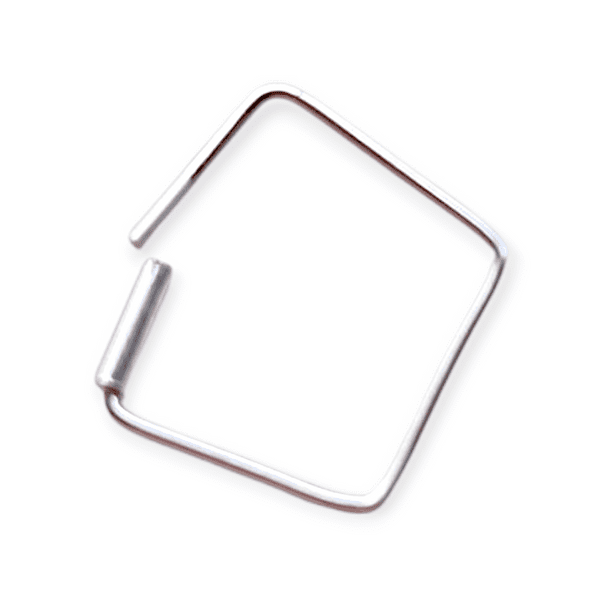 Sterling Silver Square Hoop Earrings