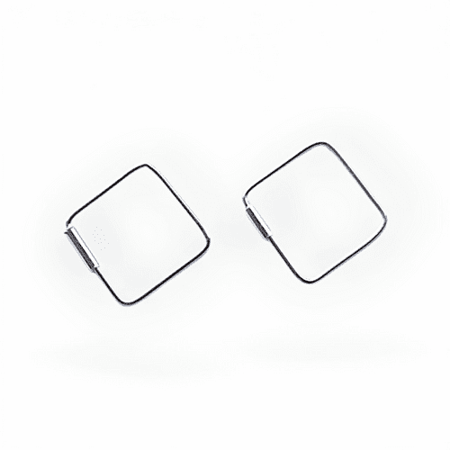 Sterling Silver Square Hoop Earrings