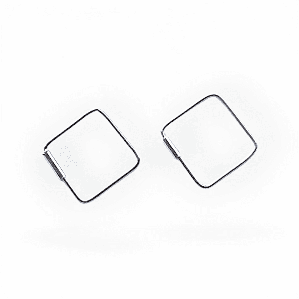 Sterling Silver Square Hoop Earrings