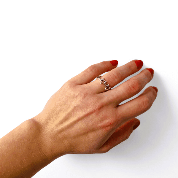 Sterling Silver Stars ring