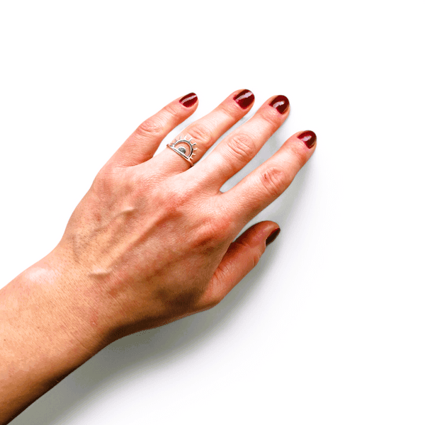 Sterling Silver Sunburst Ring