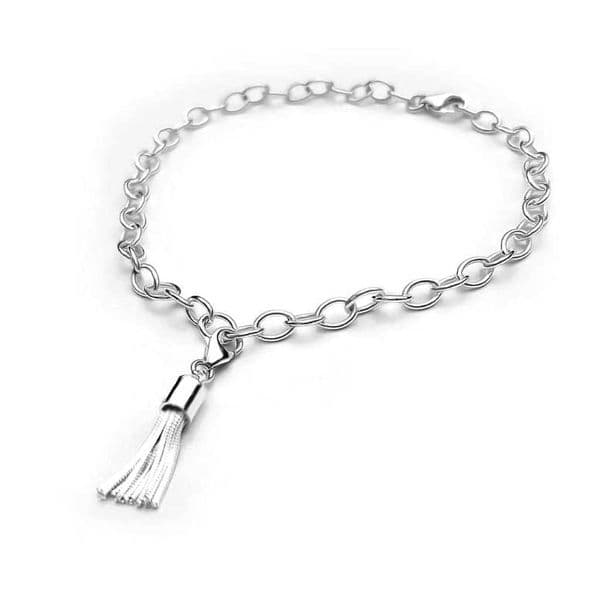Sterling Silver Tassel Charm (snake)