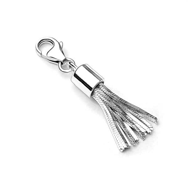 Sterling Silver Tassel Charm (snake)