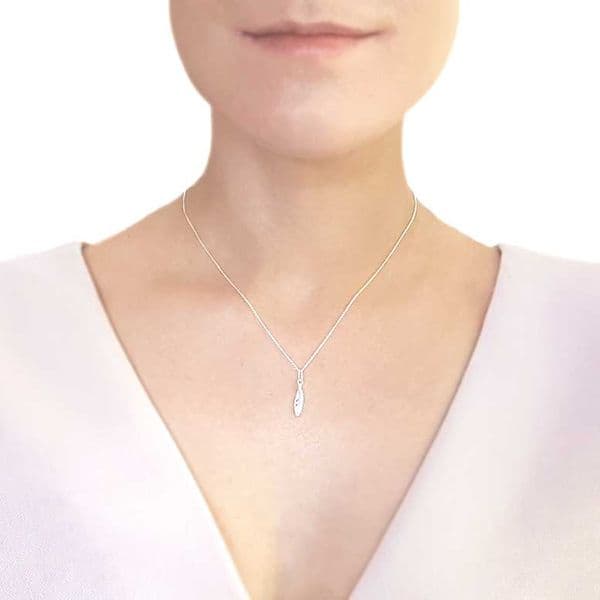 Sterling Silver Tiny Feather Necklace