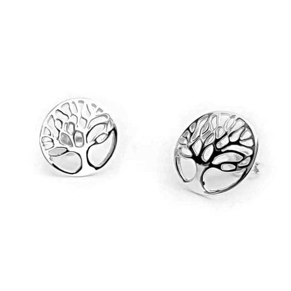 Sterling Silver Tree Of Life Studs