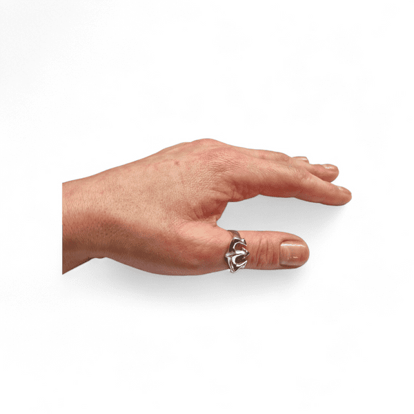 Sterling Silver Trident Ring