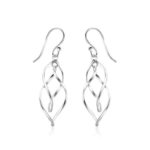 Sterling Silver Twisted Earrings