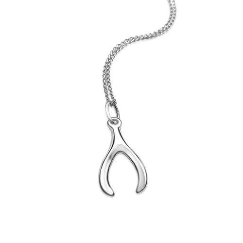 Sterling Silver Wishbone Necklace