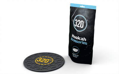 320 - Hookah Base Mat (Black & Gold)