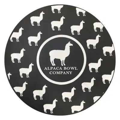 Alpaca Bowl Base Mat - Black & White