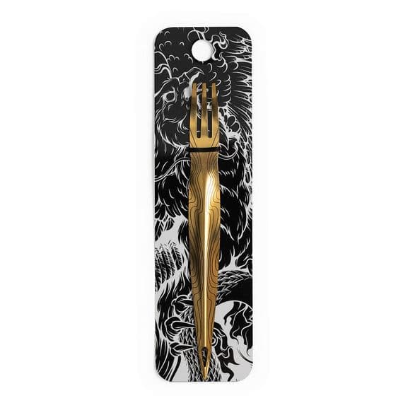 Alpha Hookah Fork - F*k Gold | Hookah Accessory UK