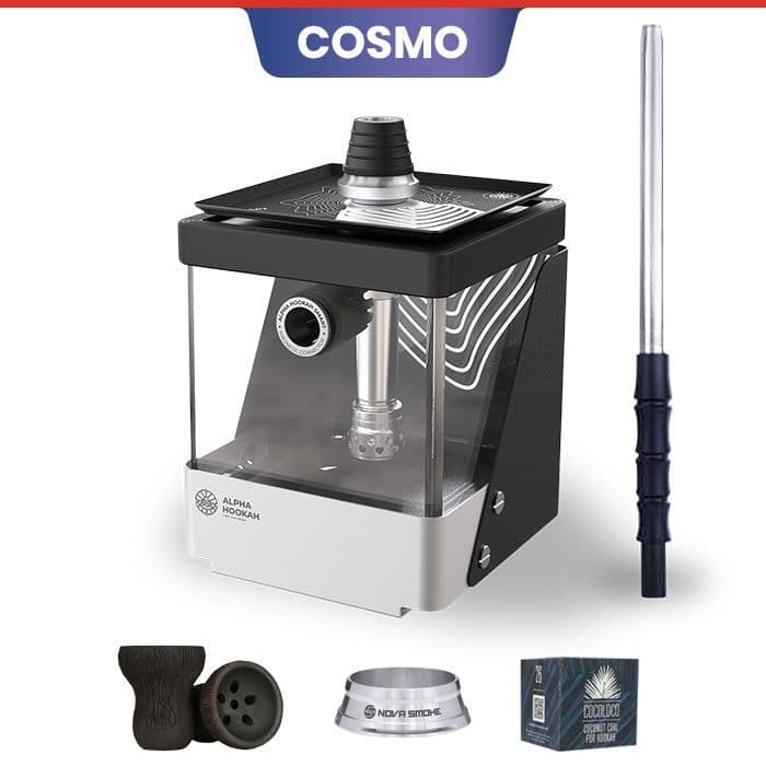 Alpha Hookah Smart Box EXZO – Compact Matte Black Hookah UK