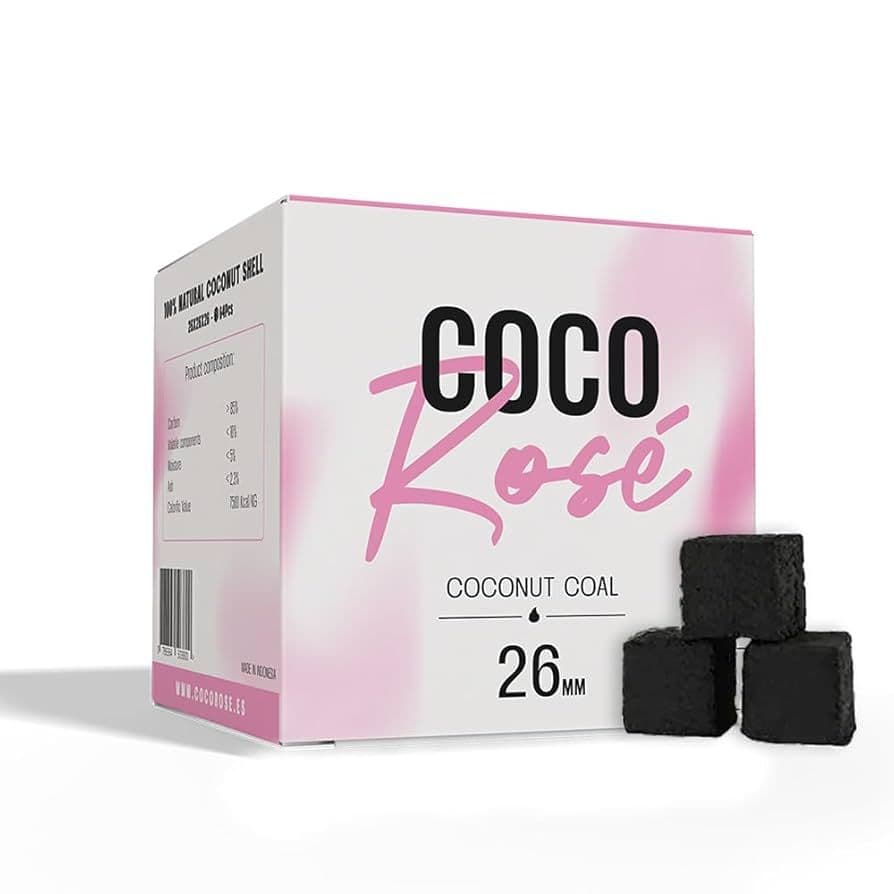 CocoRosé 26 mm – 1 kg Natural Shisha Charcoal | UK