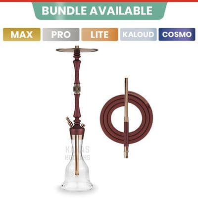 Hoob Mars Pro Hookah - Wine Red Bronze Bell