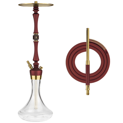 Hoob Mars Pro Hookah - Wine Red Gold