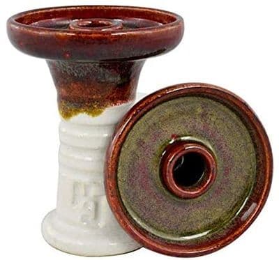 Hookah John Retro Harmony Bowl (Red Eye Over White)